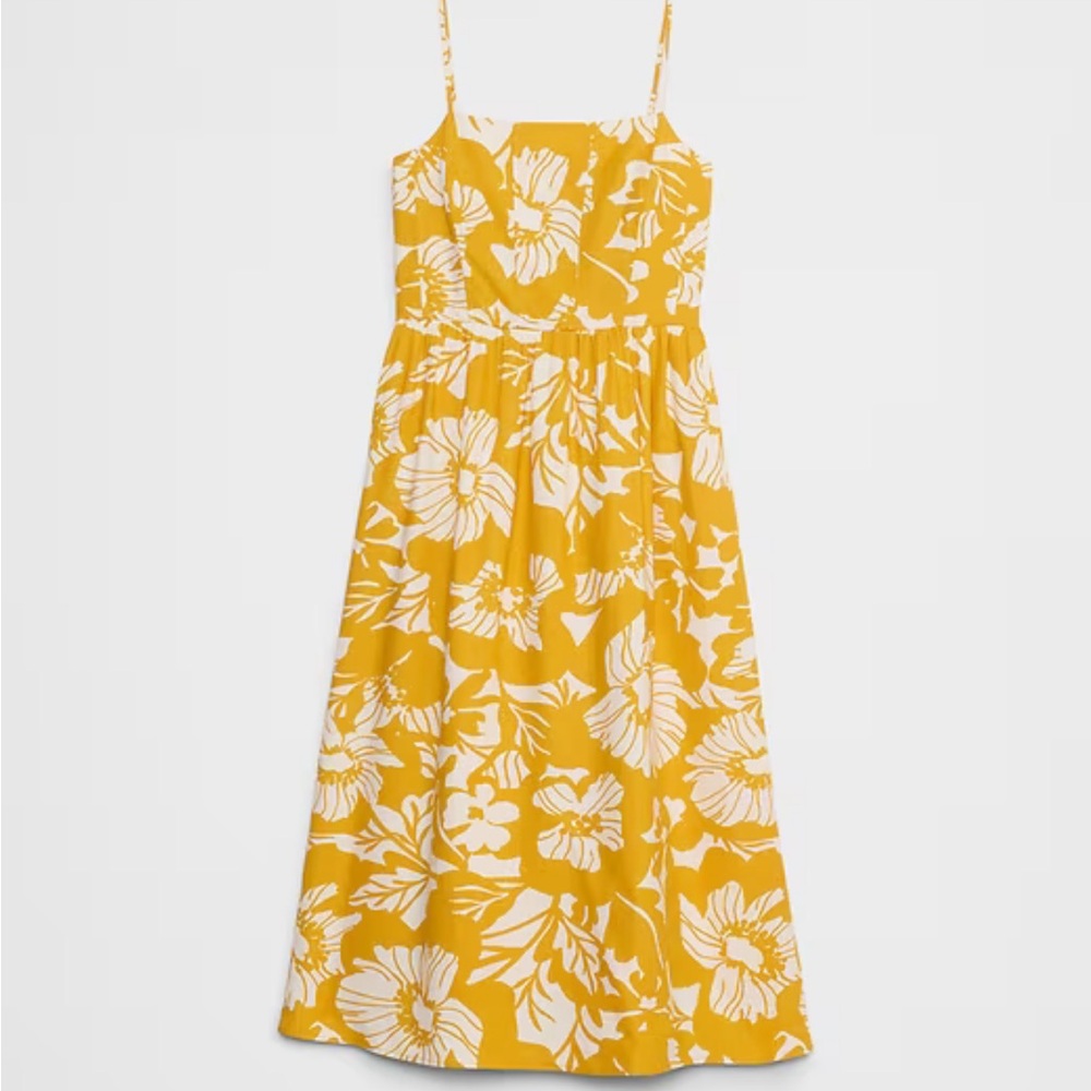Banana Republic Yellow Floral Dress